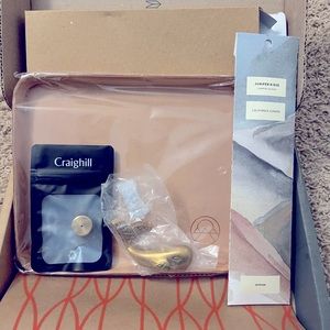 Bespoke Post incense and holder, leather tray, and whale paperweight. Unopened.